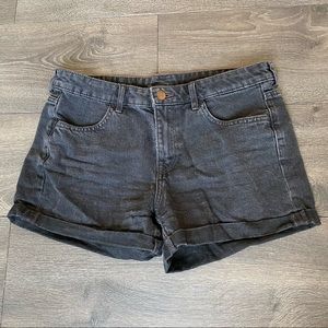 Dark grey denim shorts size 8